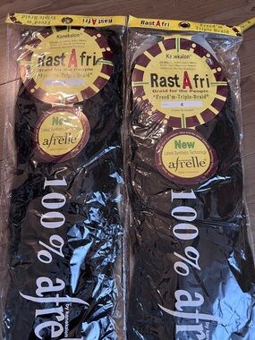RastAfri Braid Freed'm-Triple-Braid Color Synthetic 4 Hair Extensions 2 Pack